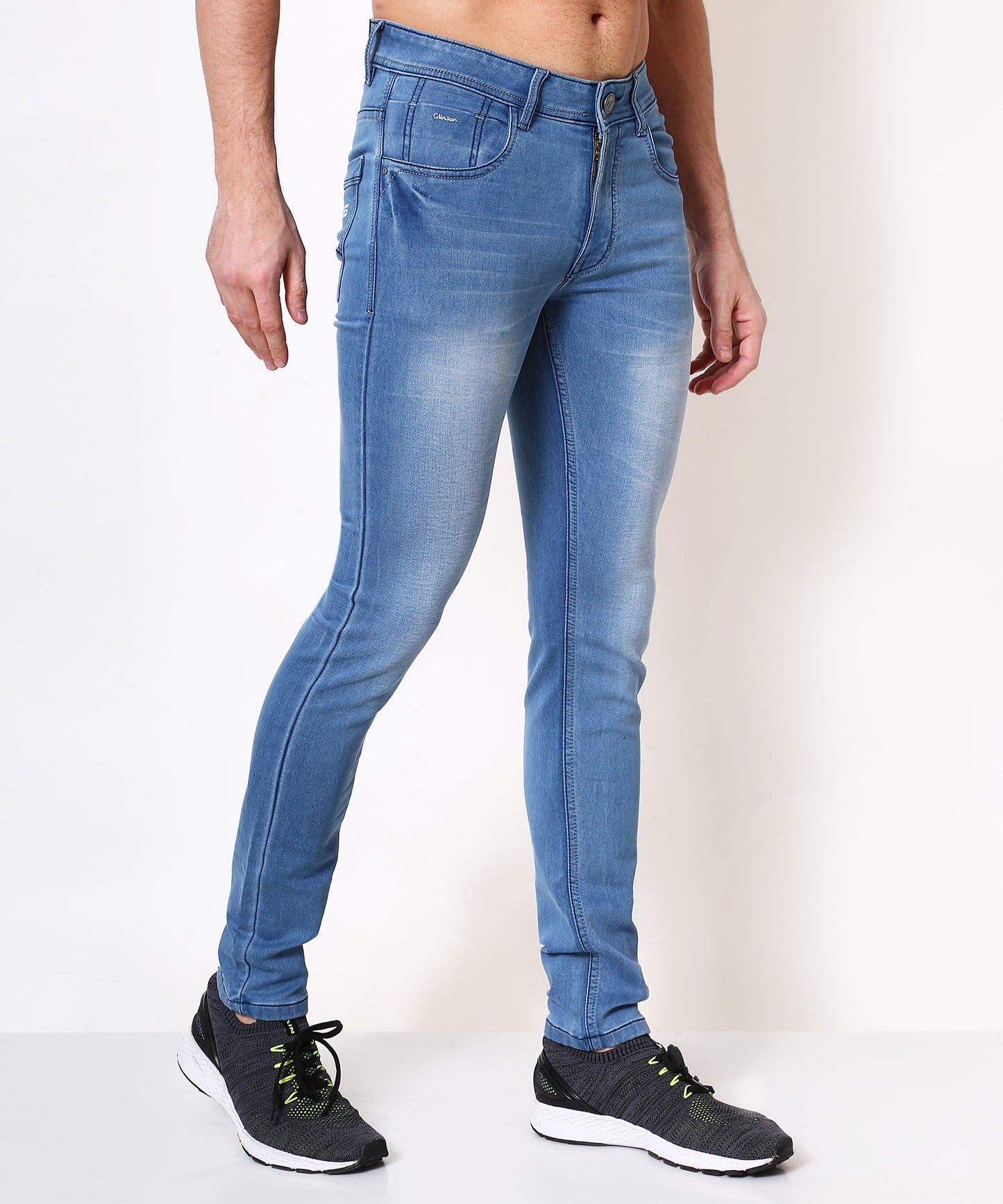 Mens Slim Fit Light Blue Jeans 184