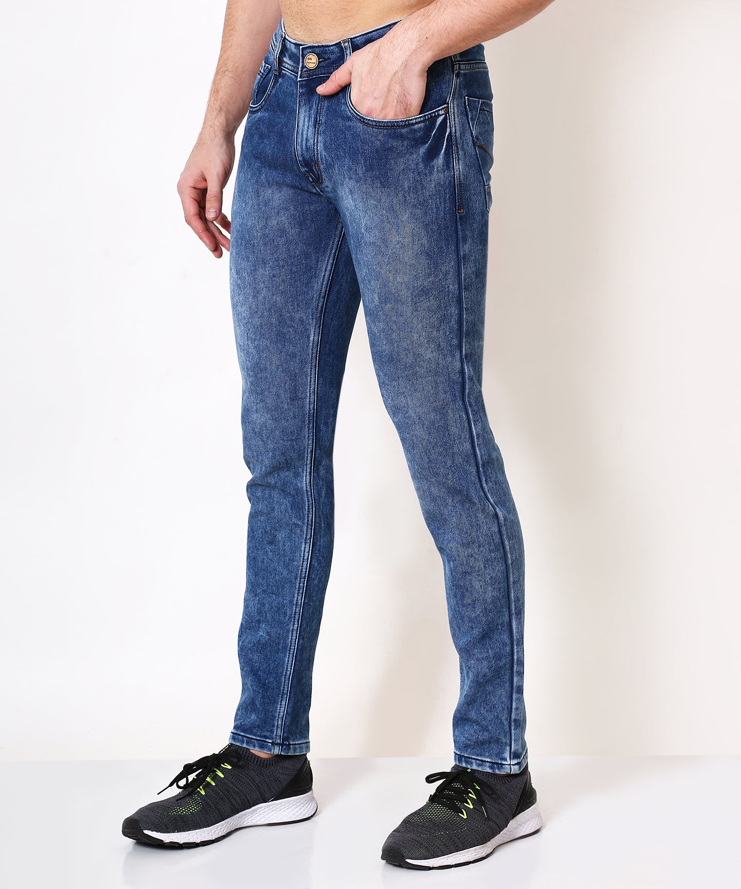 Mens Slim Fit Blue Jeans 186