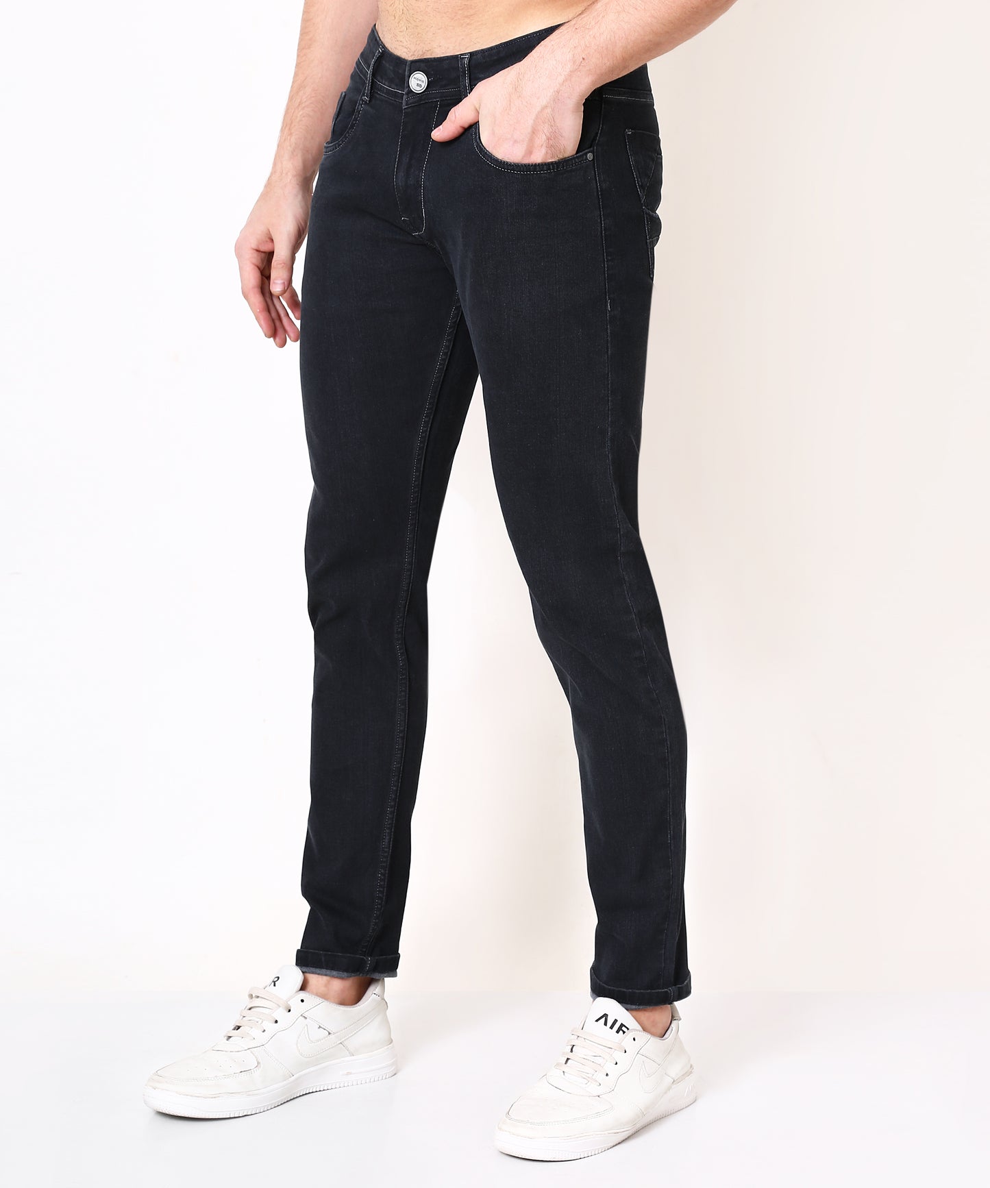 Cotton By Cotton Stretchable Charcoal Slim Fit Jeans 191