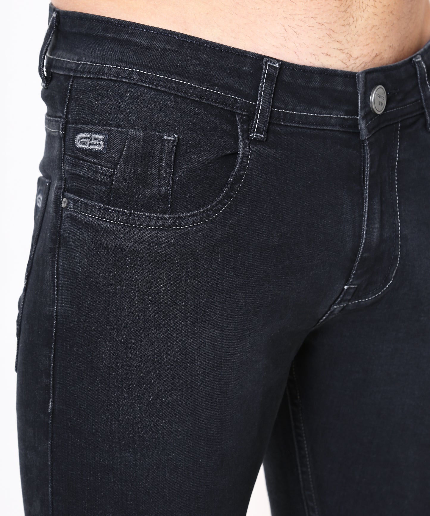 Cotton By Cotton Stretchable Charcoal Slim Fit Jeans 191