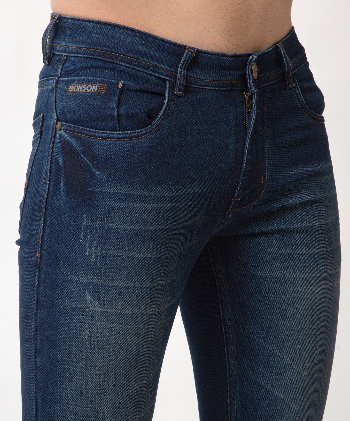 Mens Slim Fit Blue Jeans 201(1)