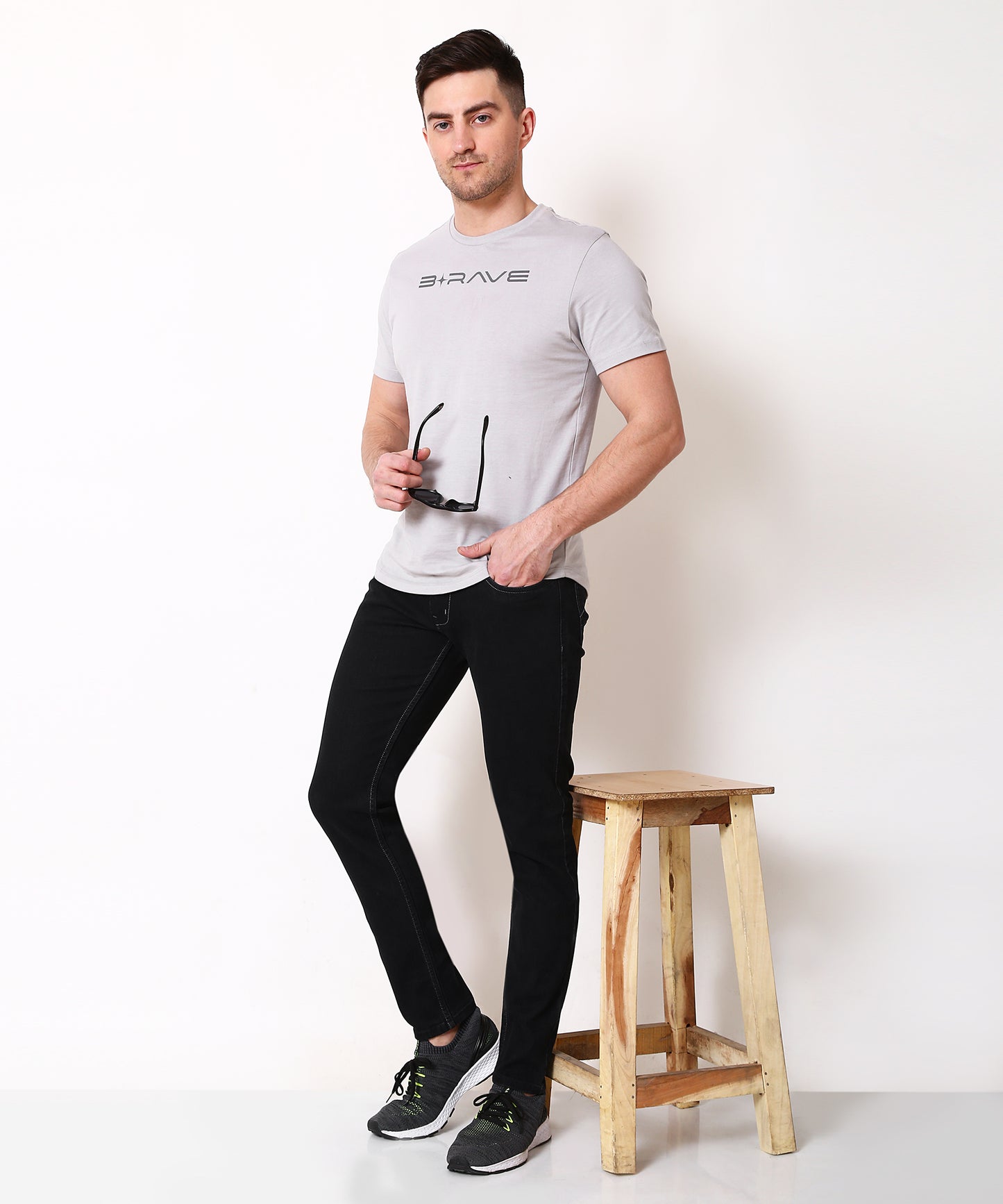 Cotton By Cotton Stretchable Charcoal Slim Fit Jeans 192