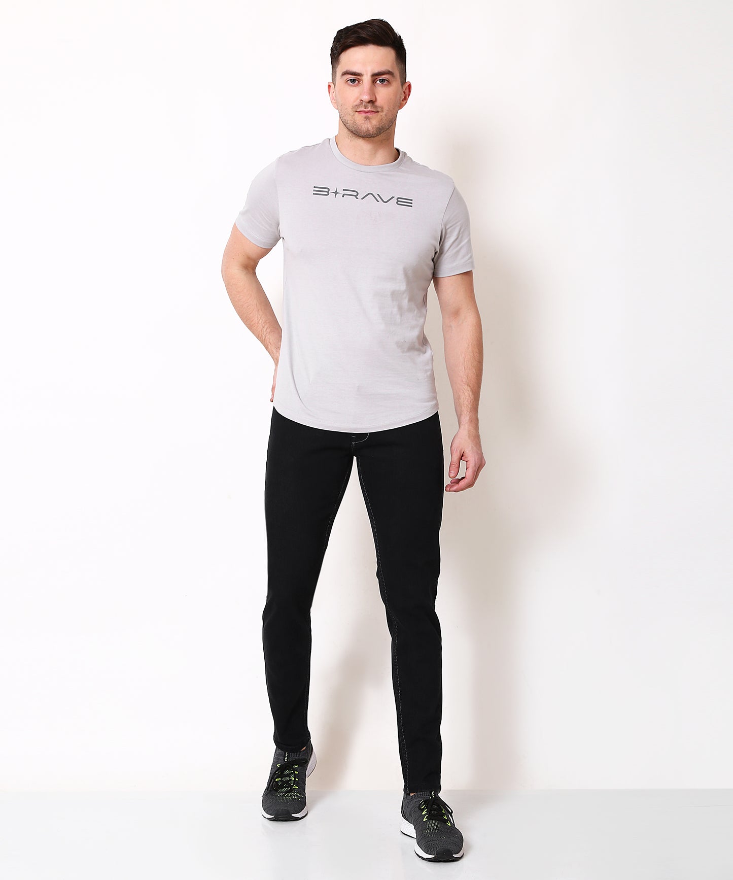 Cotton By Cotton Stretchable Charcoal Slim Fit Jeans 192