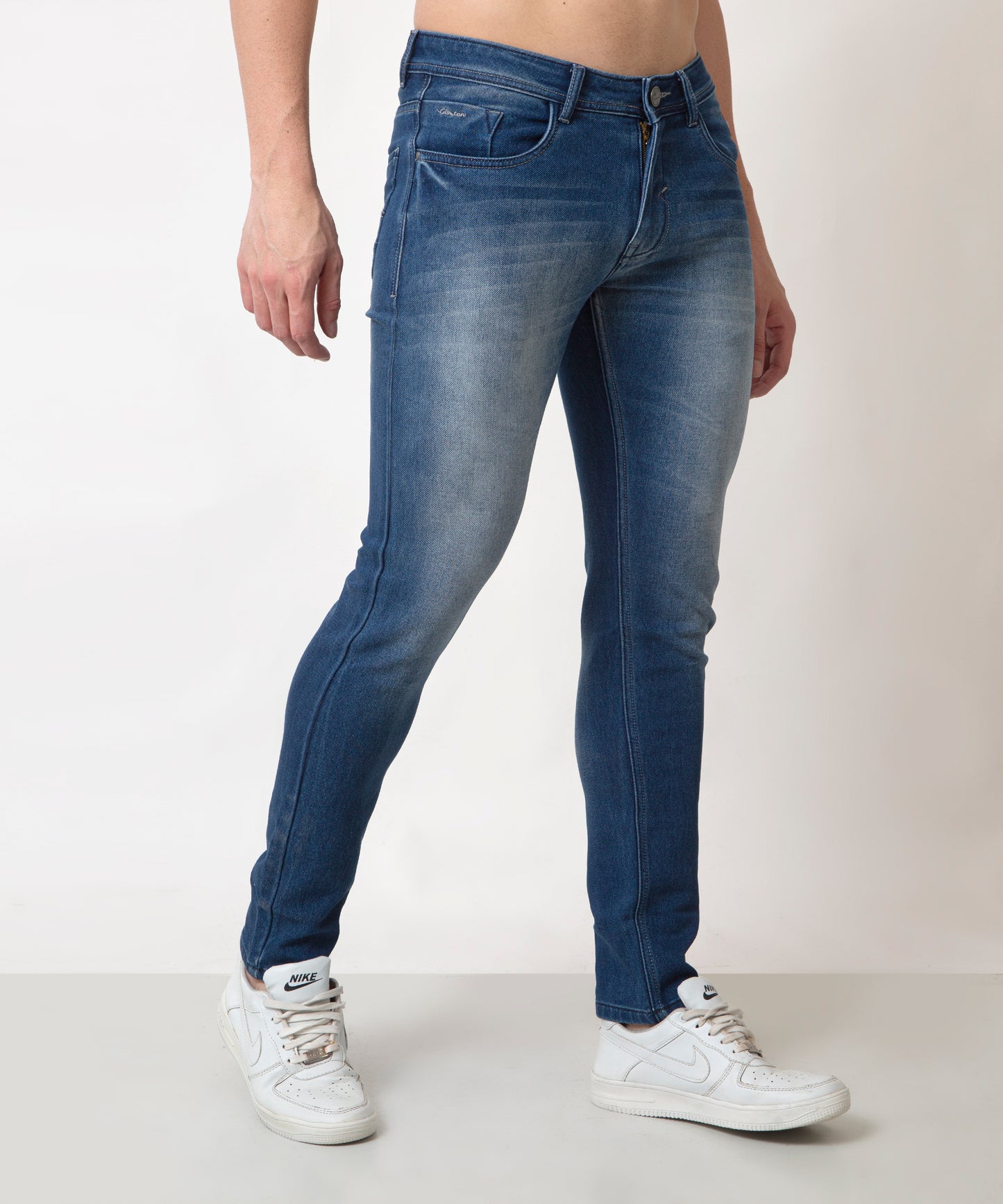 Mens Slim Fit Dark Blue Jeans 185(2)