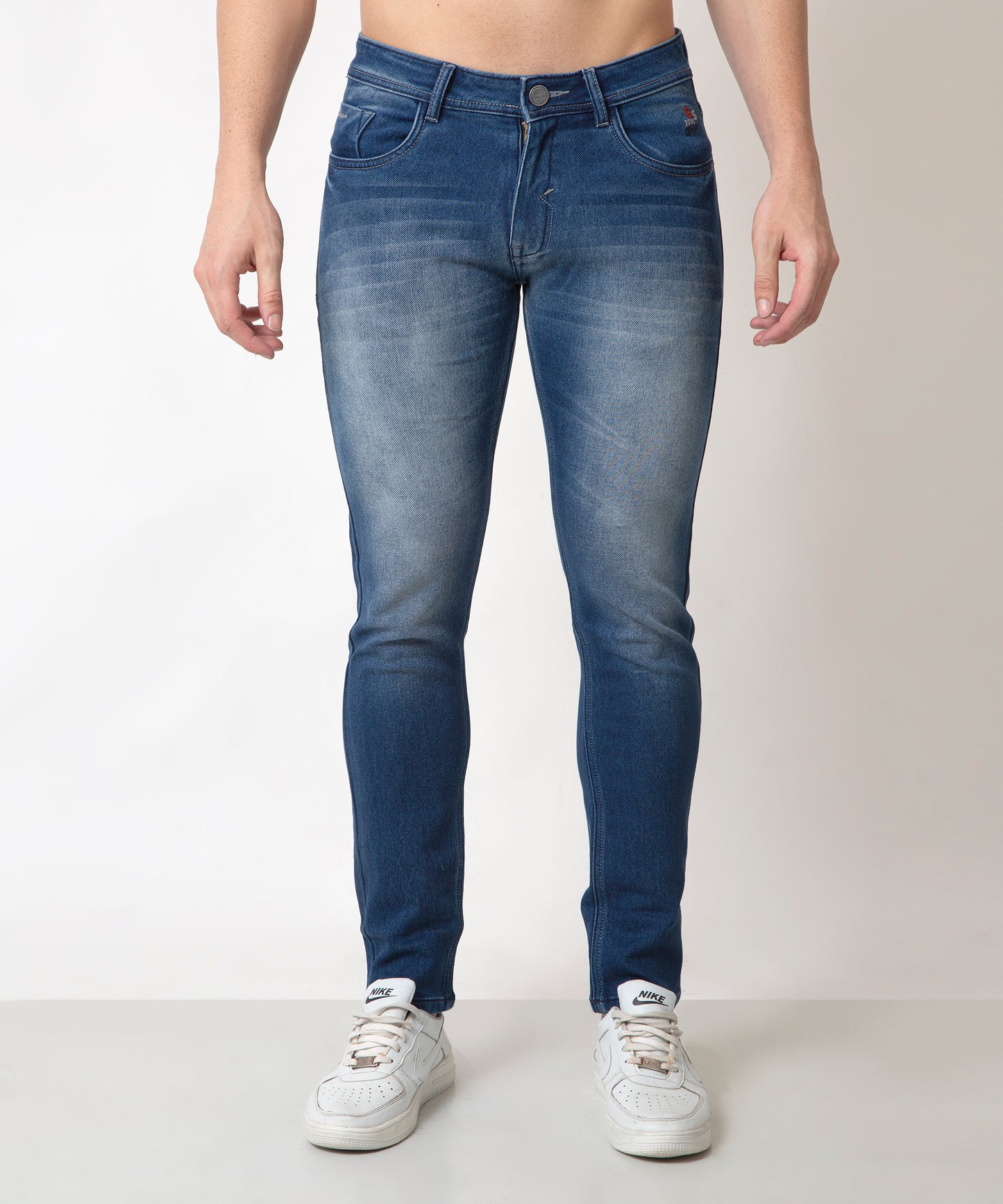Mens Slim Fit Dark Blue Jeans  185(2)