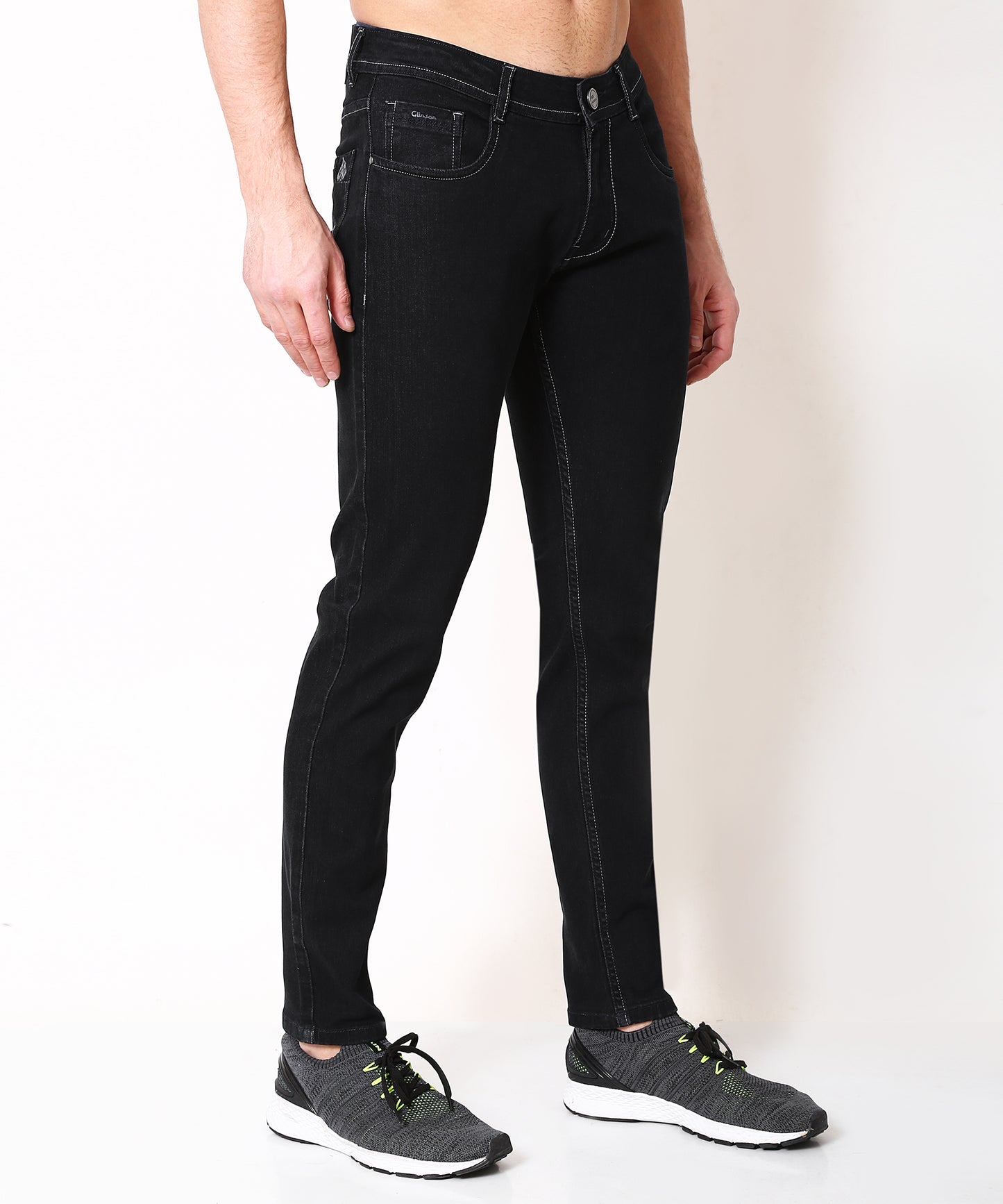 Cotton By Cotton Stretchable Charcoal Slim Fit Jeans 192