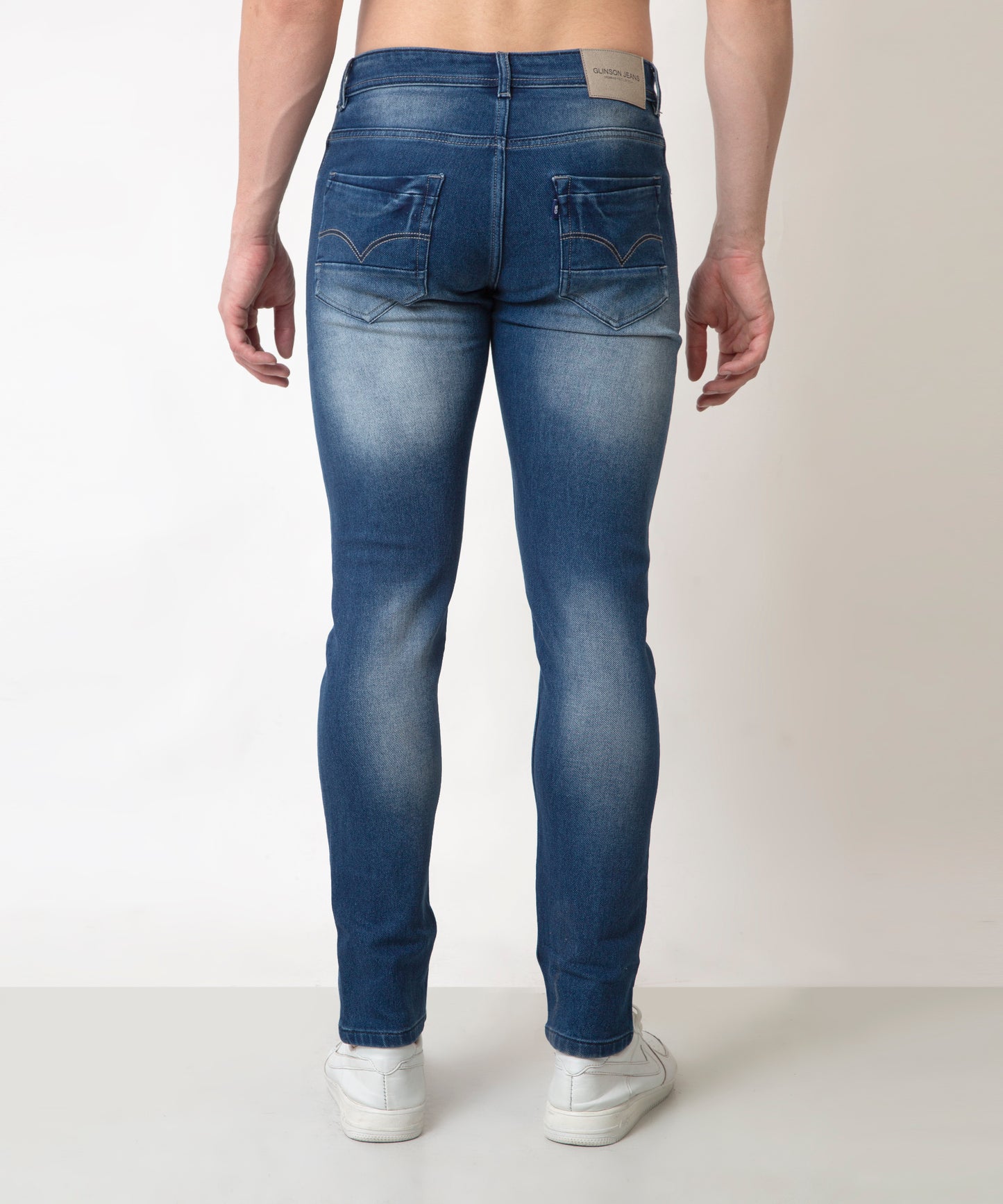 Mens Slim Fit Dark Blue Jeans  185(2)