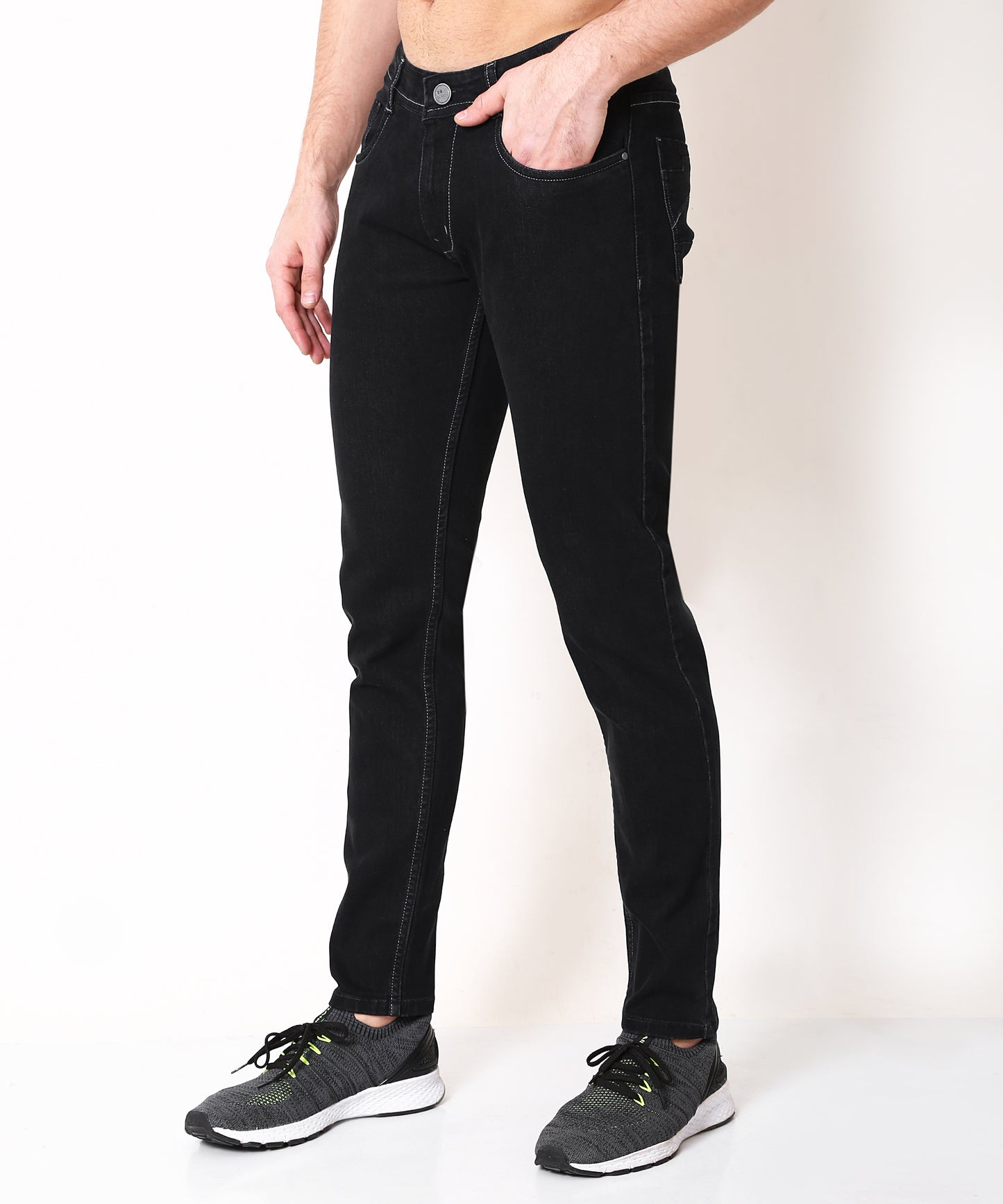 Cotton By Cotton Stretchable Charcoal Slim Fit Jeans 192