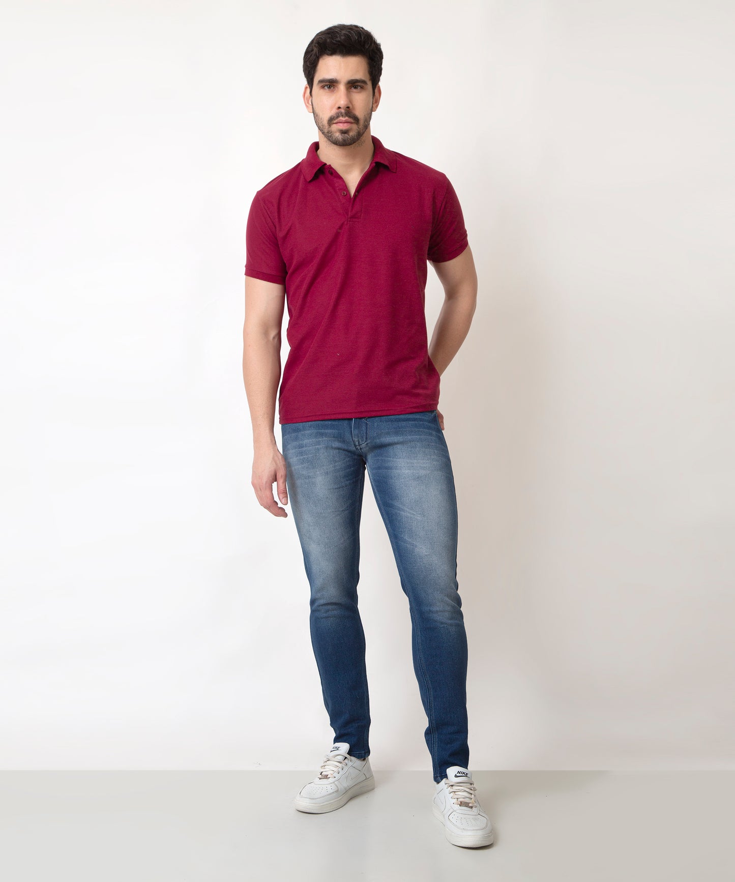 Mens Slim Fit Dark Blue Jeans  185(2)