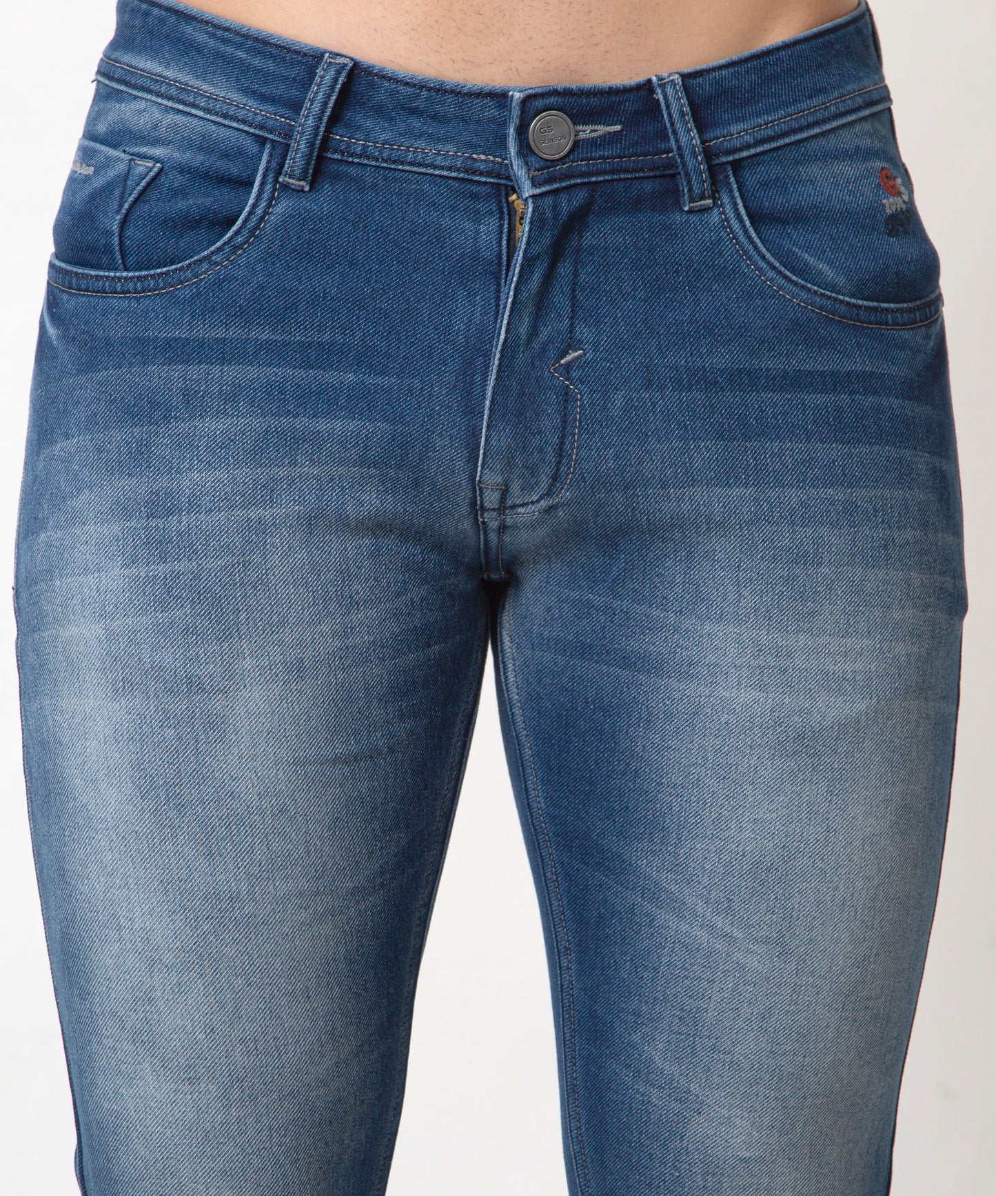 Mens Slim Fit Dark Blue Jeans  185(2)